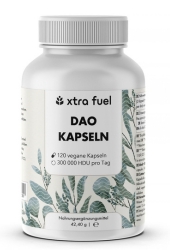 XTRA FUEL vegane DAO-Kapseln, Dose mit 120 Kapseln